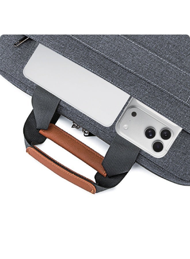 EONE Large Capacity Laptop Bag - Water-Resistant & Shockproof Slim Briefcase - All-Round Protection with Super Soft Lining - High Quality Daily Commute Bag - Grey - Image 2